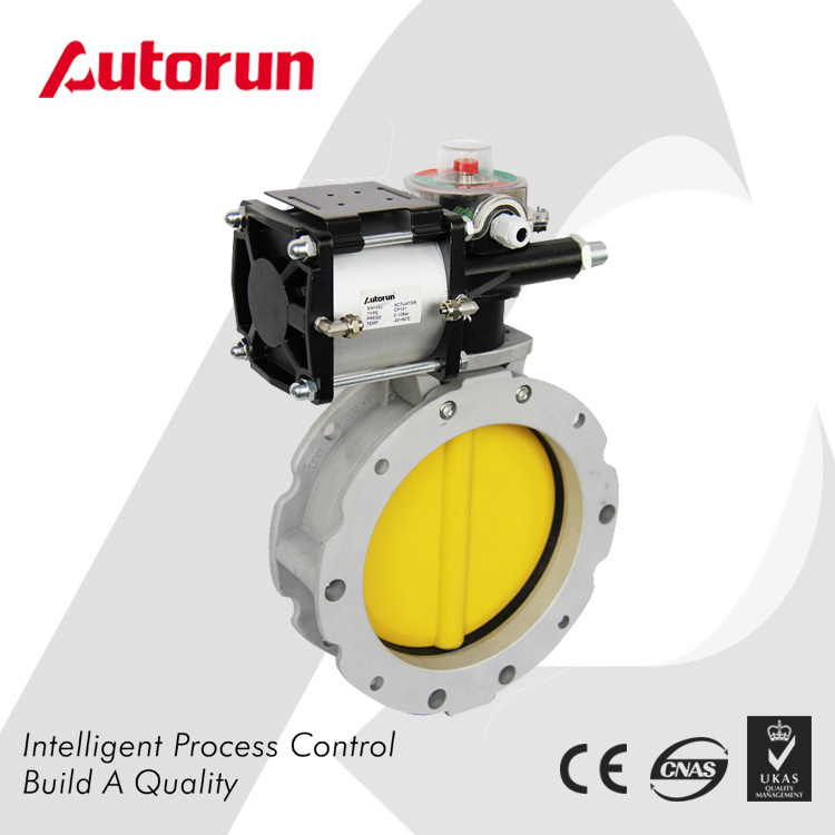 Cement/Powder Butterfly Valve with Pneumatic Actuator