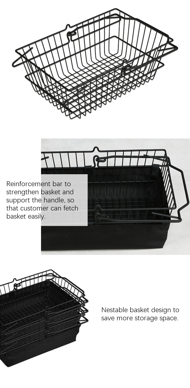 Steel Metal Wire Shopping Baskets