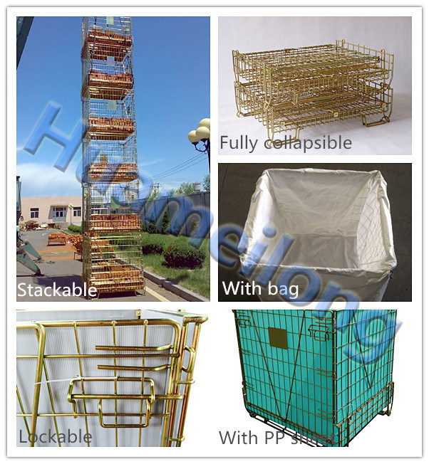 Galvanized Stacking Pet Bottle Pallet Wire Mesh Container