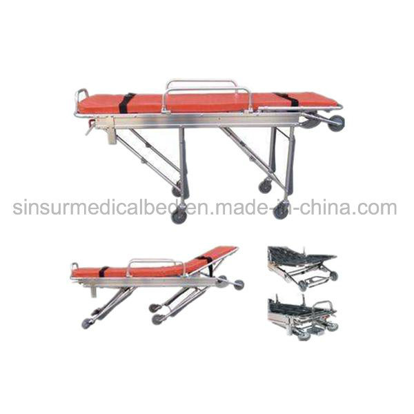 Hospital Equipment Aluminum Alloy Emergency Folding Ambulance Stretcher