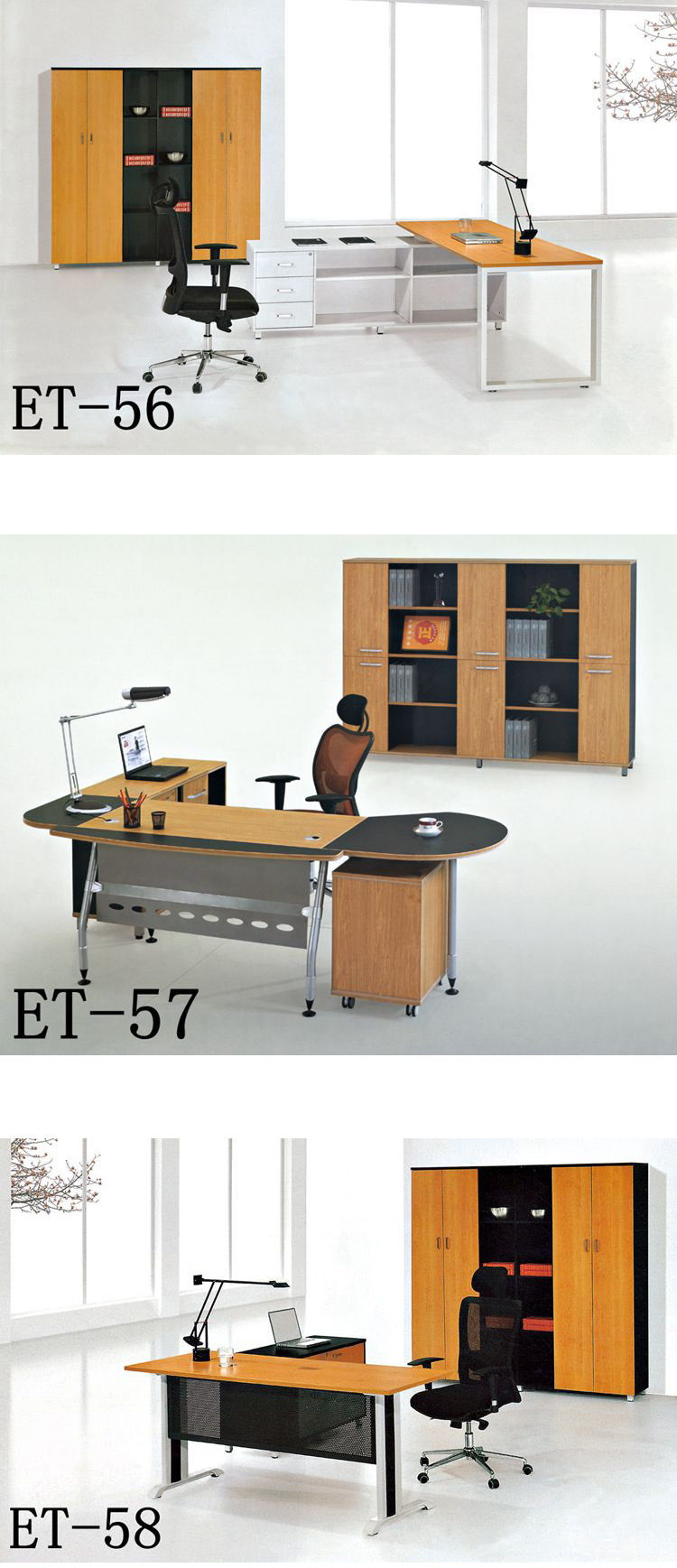 Et-50 Office Desk fashion Modern L Design Boss Manager Office Executive Table