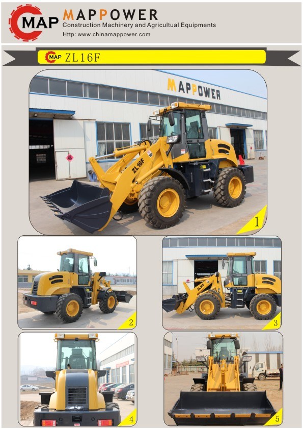 Latest China 1.6ton Zl16f Wheel Loader with Ce