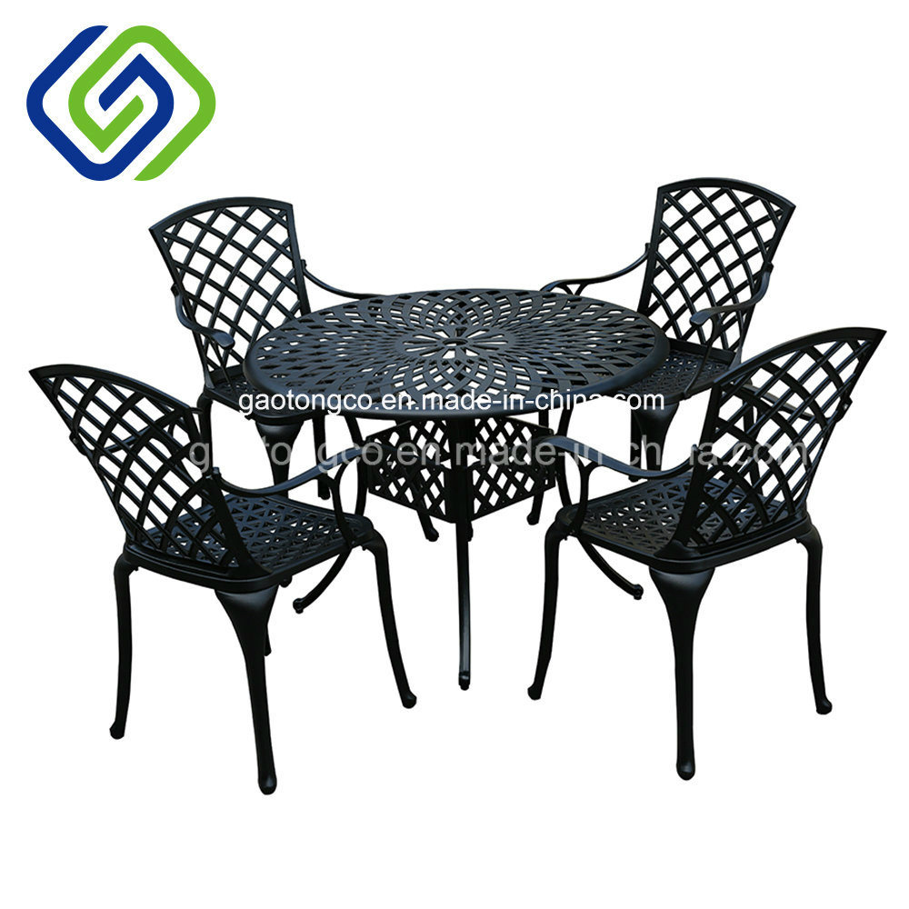 Outsunny 3 Piece Antique Style Outdoor Patio Bistro Dining Set in Black Color