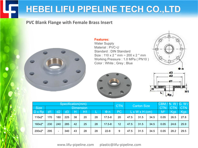 PVC Ts Flange for Pipe Fitting and Valve DIN Standard