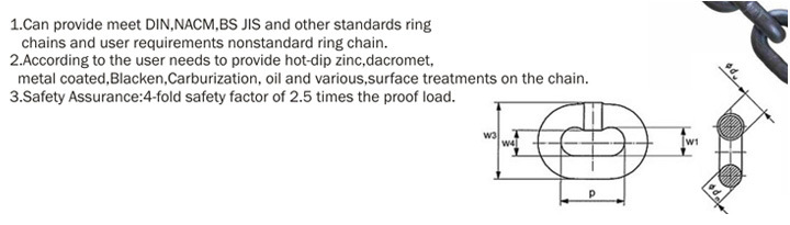 G80 Alloy Steel Lifting Link Chains 10mm for Lifting Hoist