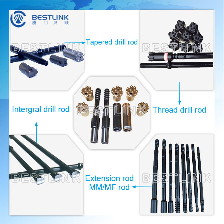 Top Hammer Drilling Tool Taper Drill Rod