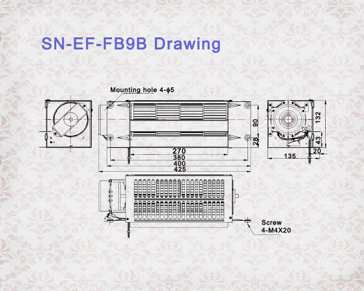 Elevator Fans with CE and ISO9001 Certification (SN-EF-FB9B)
