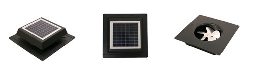 8 Watt Matte Black Solar Attic Fan, Solar Ventilator