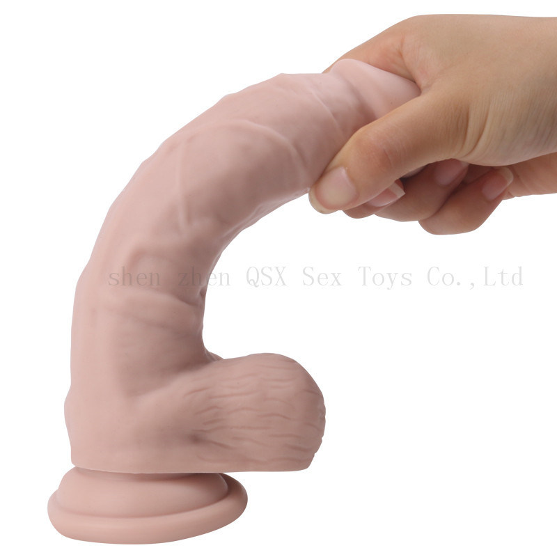 High Quality Realistic 100% Silicone Penis Women Sex Toy Dildo