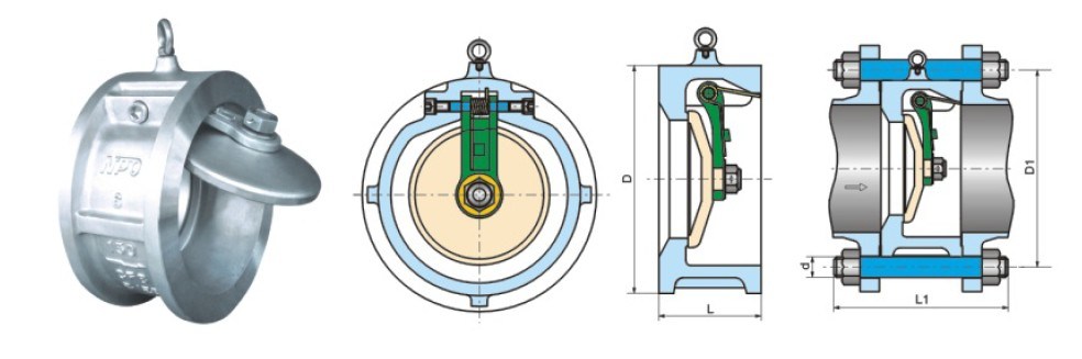 Single-Disc Swing Wafer Check Valve (H74)