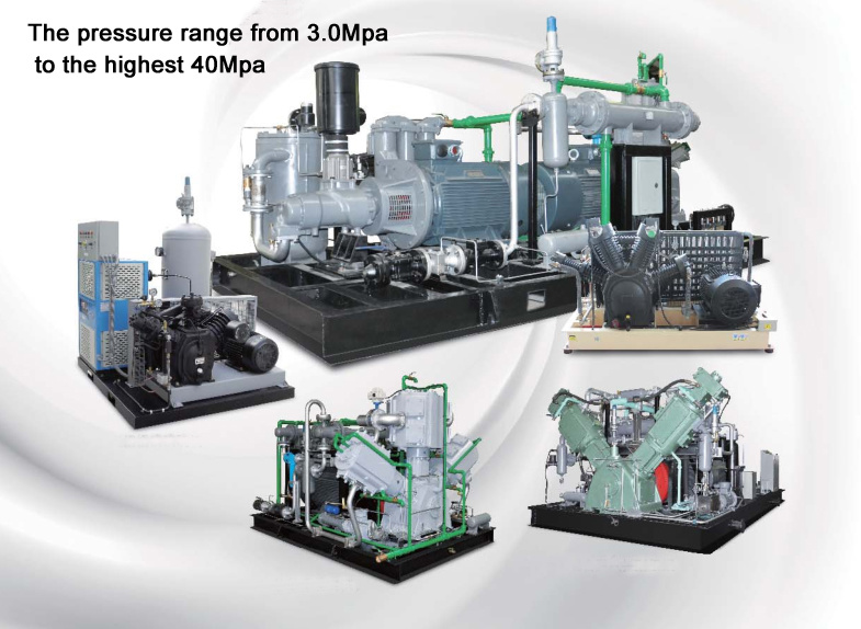 2-30 MPa Electric High Pressure Reciprocating Piston Air Compressor
