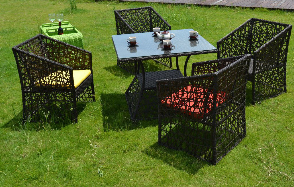 2018 New Design Rattan Wicker Outdoor Leisure Table Set Furniture