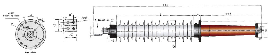 Hv Gis Bushing, Replace Old Transformer Substation Bushing, Transformer Bushing Rip