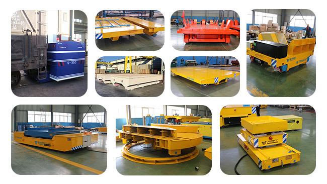 Electric Factory Transport with Rail Flat Carrier for Industry