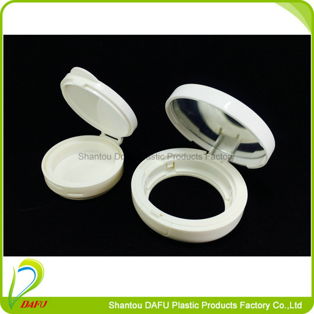 White Color Compact Cosmetic Packaging with Mirror