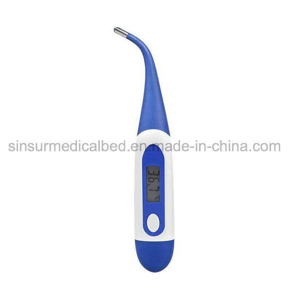 Water-Proof LCD Display Hospital/Home Use Digital Thermometer with Flexible Head