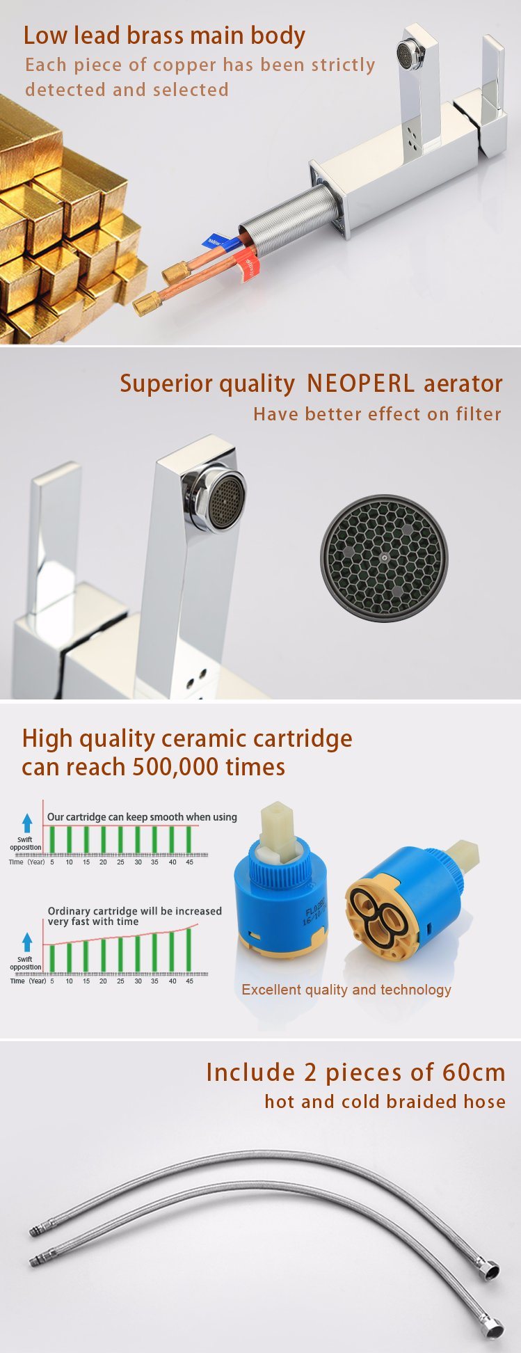 Cupc Single Handle Vessel Taps Bathroom Basin Faucet for Wholesale