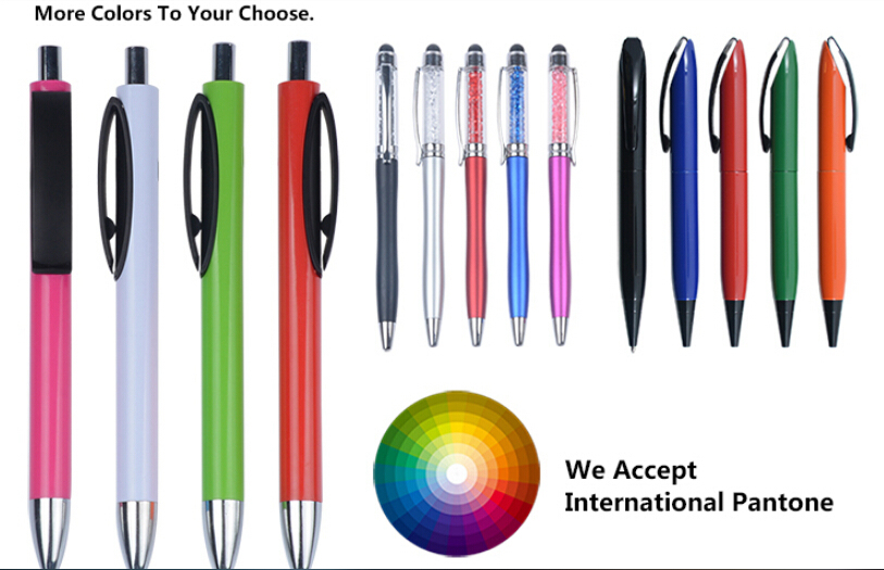 Click Type Advertising Plastic Scrolling Message Ball Pen with 6 Windows