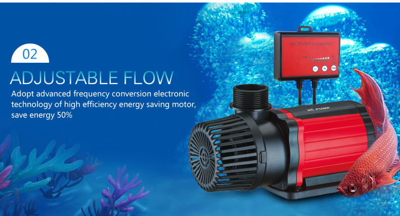 AC Aquarium Submersible Water Pump Frequency Conversion 15000L/H