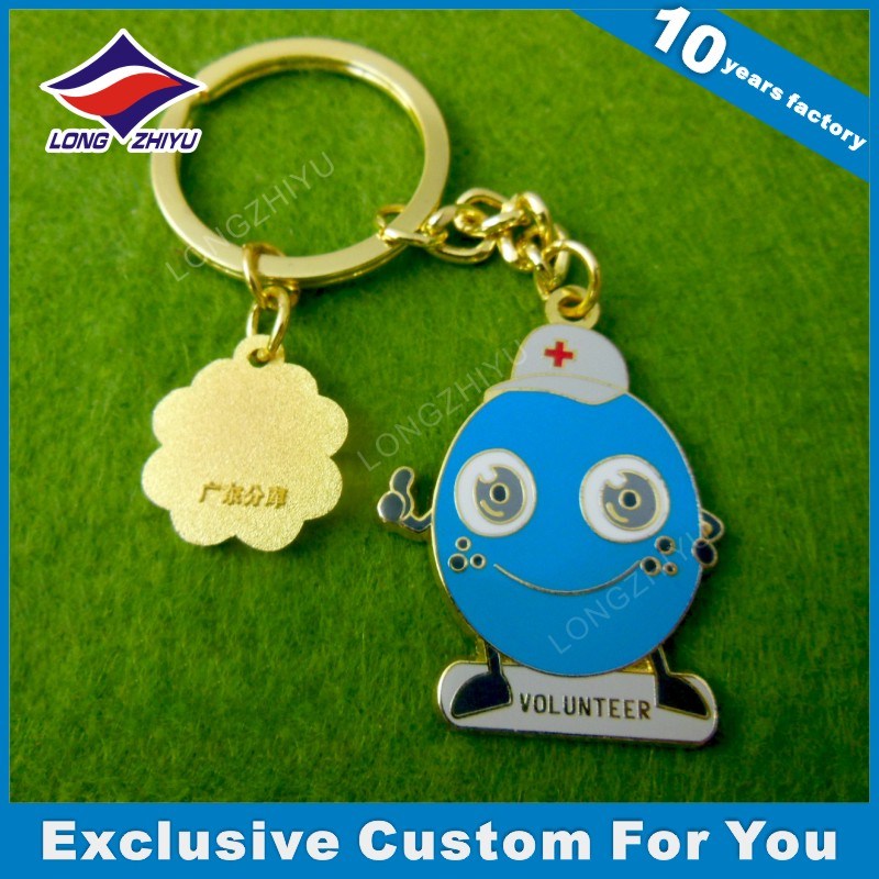 Chinese Cartoon Keychain Kit Metal Enamel Personalized Key Chain with Customized Logo