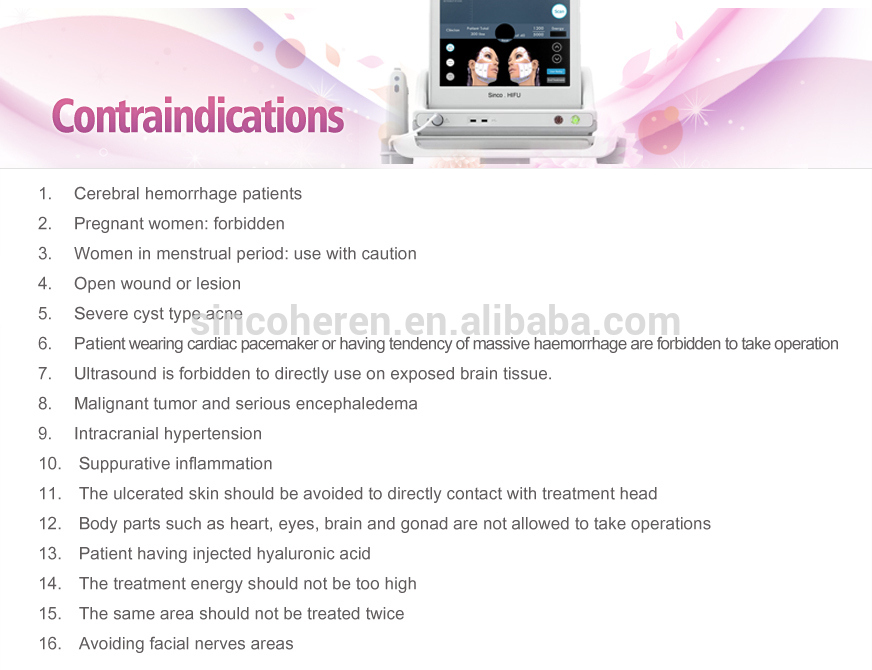 Hifu 2015 Newest High Intensity Focused Ultrasound Beauty Salon Equipment Skin Rejuvenation Wrinkles Removal