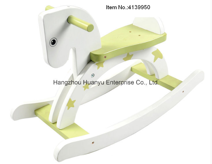 Green Star Wooden Rocking Horse with CE