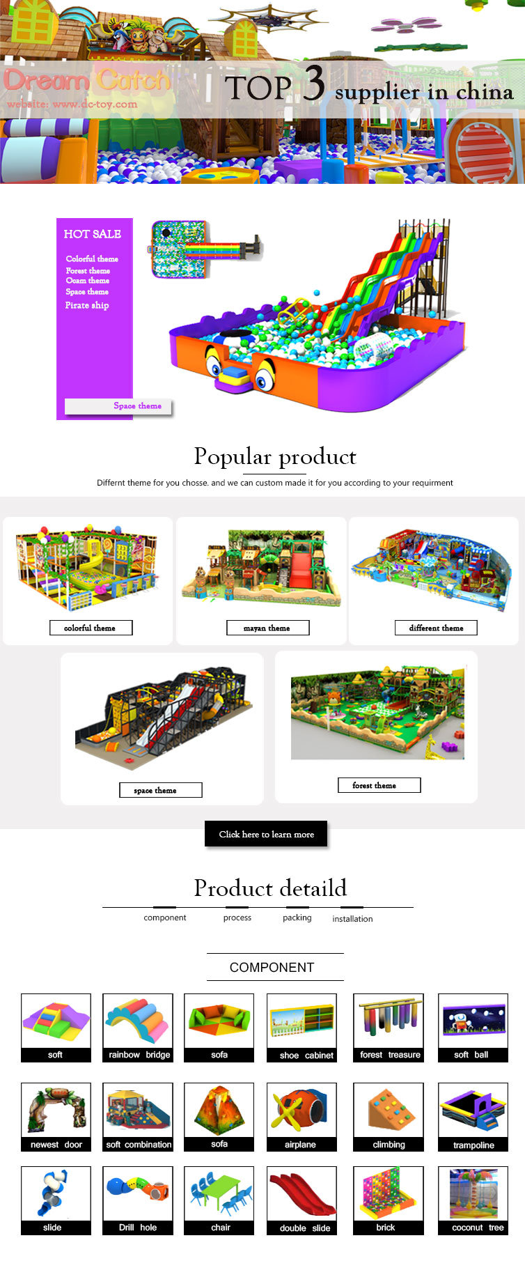 Big Fiberglass Slide for Kids Indoor Play Maze for Shopping Mall