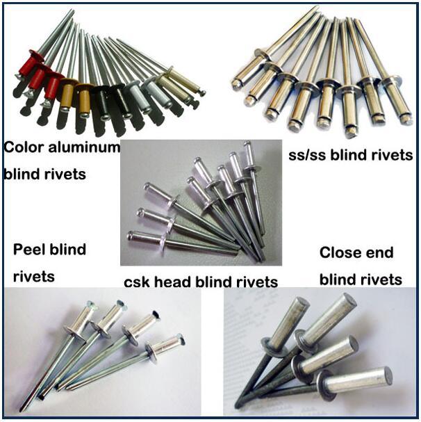 DIN7337 Color Aluminium/Steel/Stainless Steel Rivet