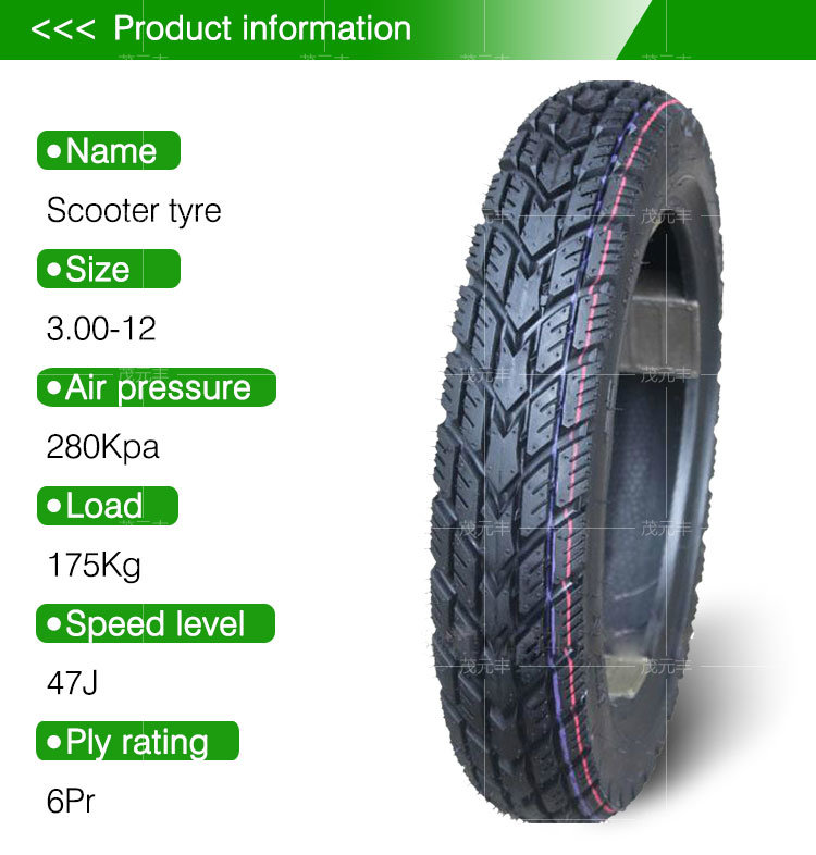Scooter Tire, Scooter Tyre (3.00-12)
