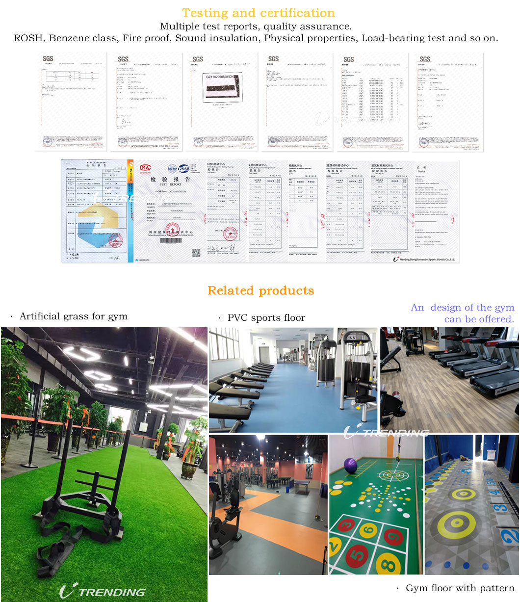 EPDM Fire Prevention Rubber Floor with Low Cost Roll Tiles Interlocking Types