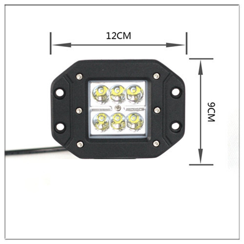 CREE Flood LED Work Light Square Flush Mount