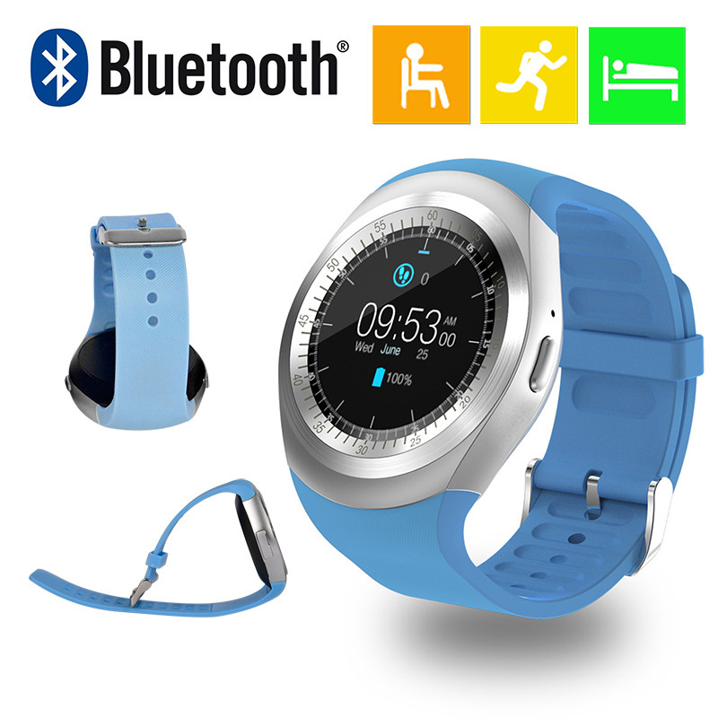 Y1 Smartwatch Bluetooth Smart Watch Relogio 2g GSM SIM APP Sync MP3 for Ios Android