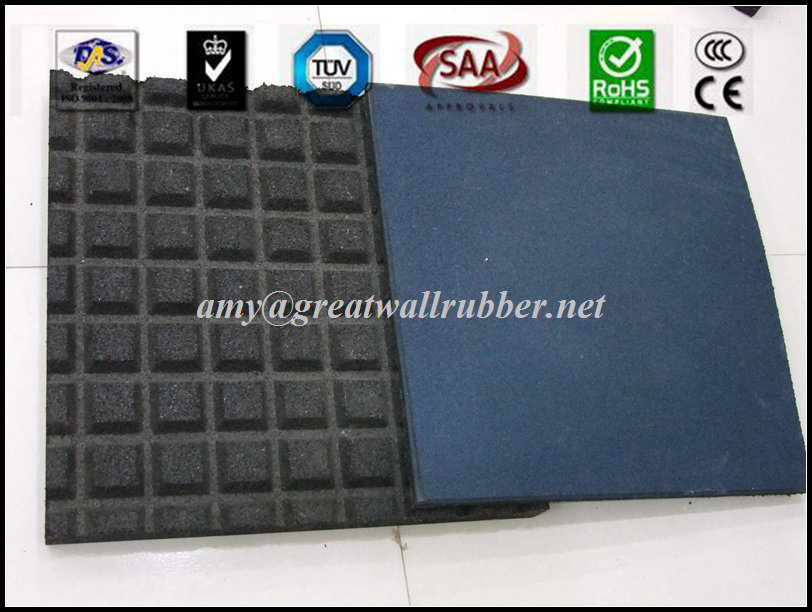 Public Sidewalk Rubber Paver Tile / Outdoor Playground Rubber Floor Mat