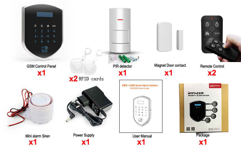 3G WiFi Home Security Alarm System Kit