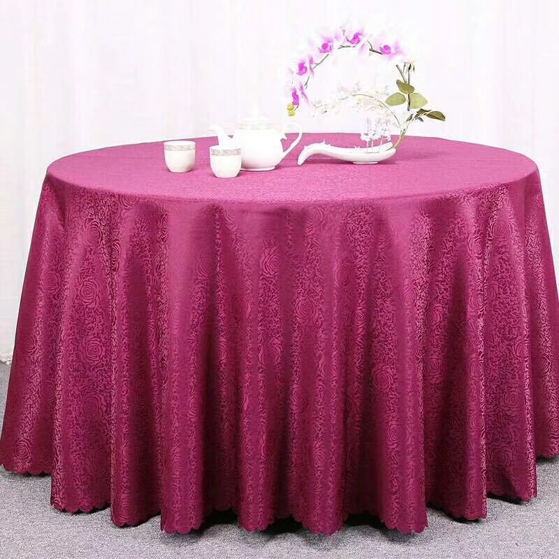 Wholesale Cheap Restaurant Dining Colorful Fabric Round Banquet Wedding Table Cloth Cover with Patterns