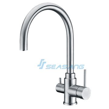 Stainless Steel Purified Drinking Faucet with Hot and Cold Water