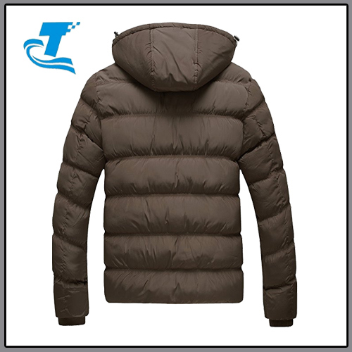 Men's Winter Thicken Cotton Puffer Jacket with Removable Hood