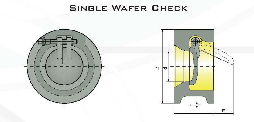 Wafer Single Plate Type Check Valve