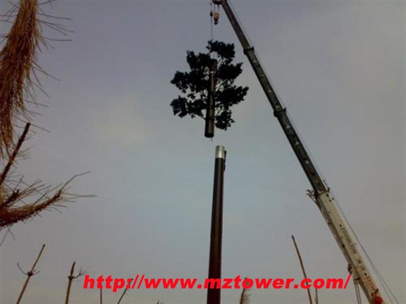 Mingzhu Power Transmission Line Steel Monopole Antenna Tower