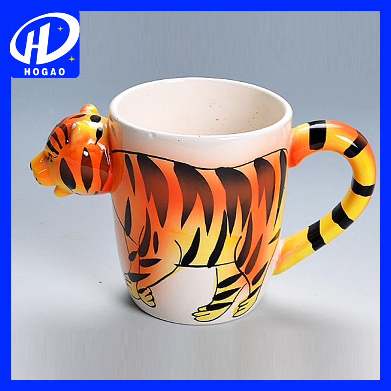 Hand-Painted 3D Animal Frog Cartoon Handle Mug Cup Milk Tea Ceramic Coffee Mug