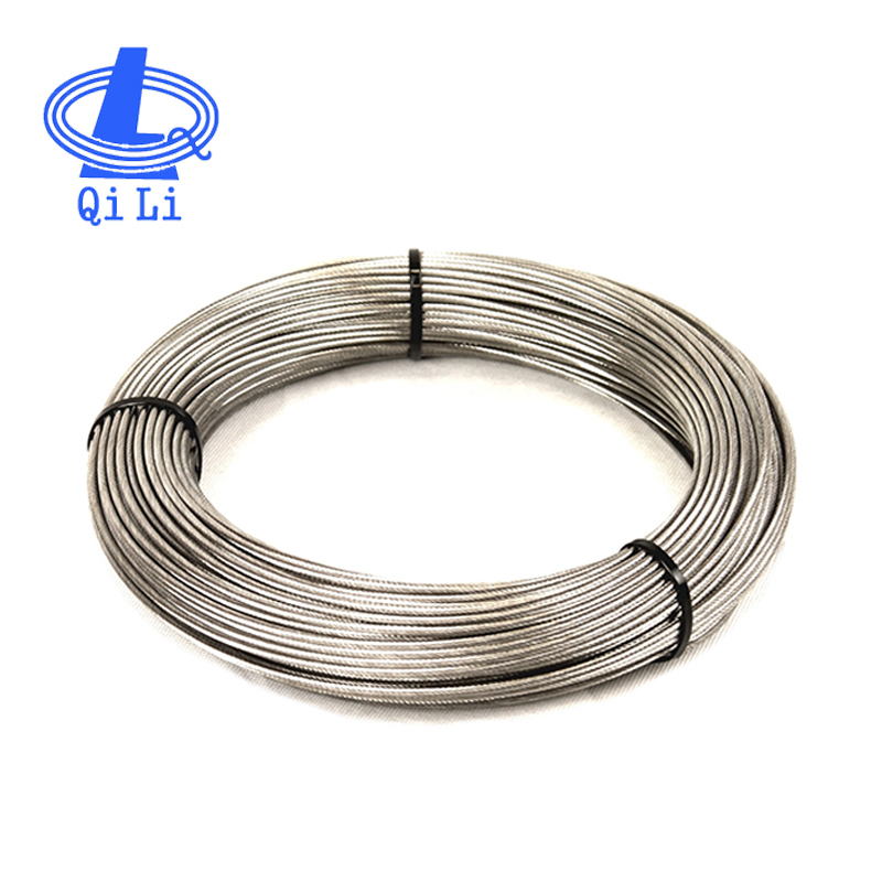 316 Stainless Steel Wire Rope 7X19 for Marine Diameter 8mm