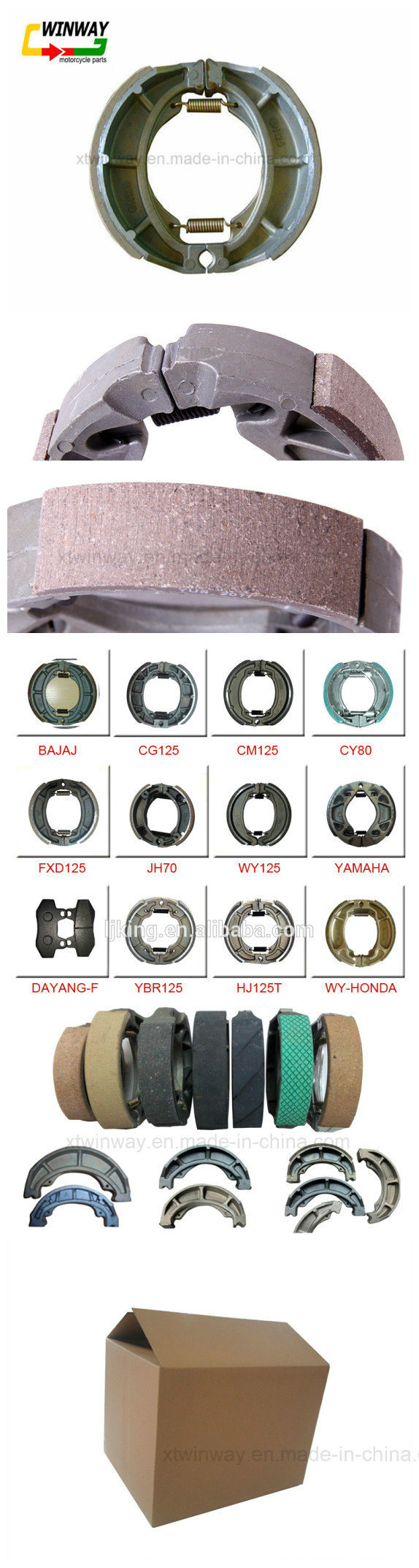 Ww-5115 Gn125/GS125 Motorcycle Parts Brake Shoe Alloy