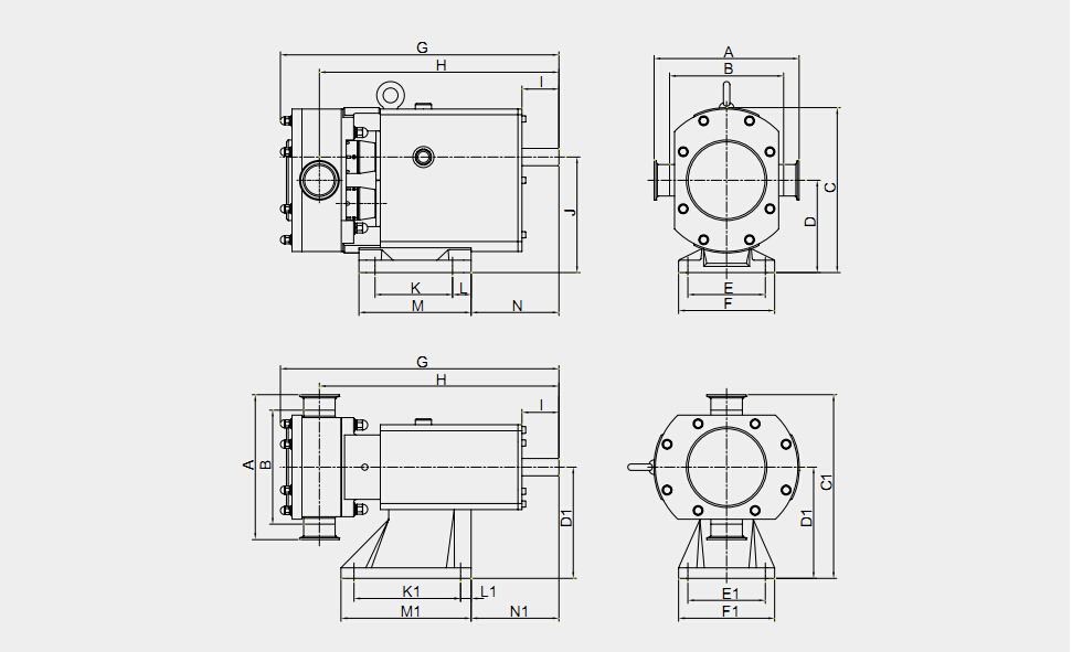 Sanitary Stainless Steel Water-Cooled Mechanical Seal Lobe Pump