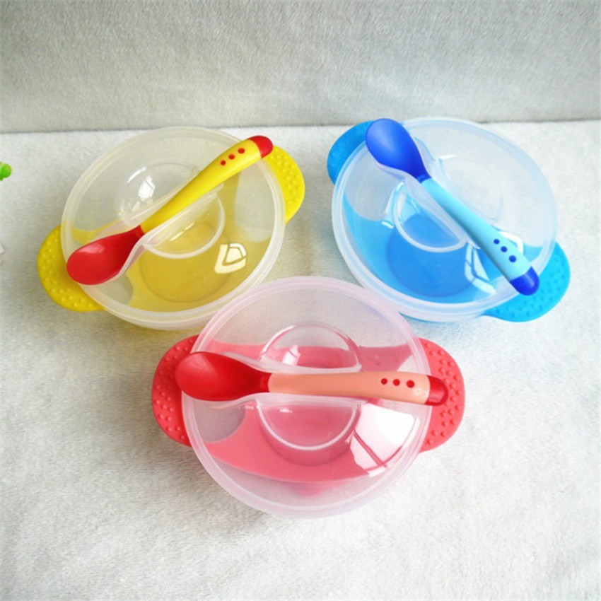 Kid Feeding Bowl with Spoon Set Food Grade PP Eco-Friendly BPA Free