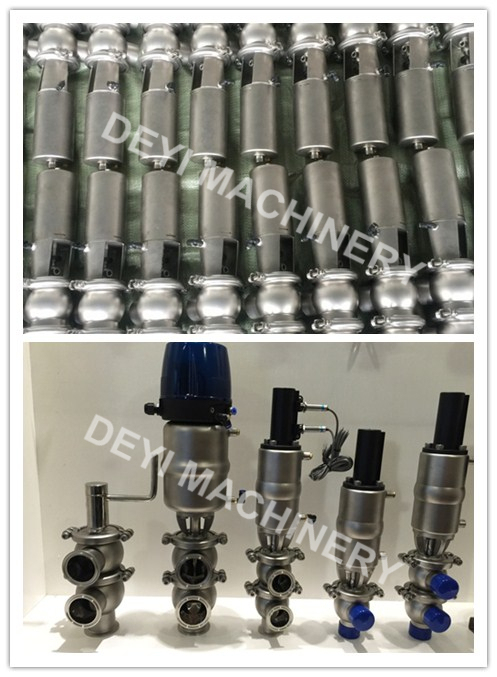SS316L Stainless Steel Pneumatic Ll Type Reversing Valve with Control Head