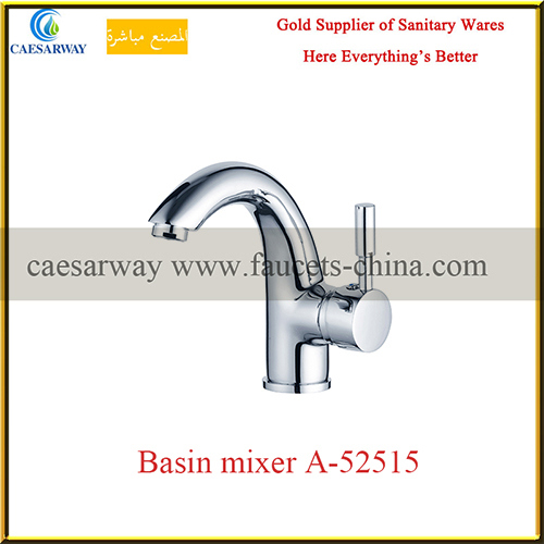 Brass Single Handle Sanitary Ware Chrome Bathroom Basin Water Tap