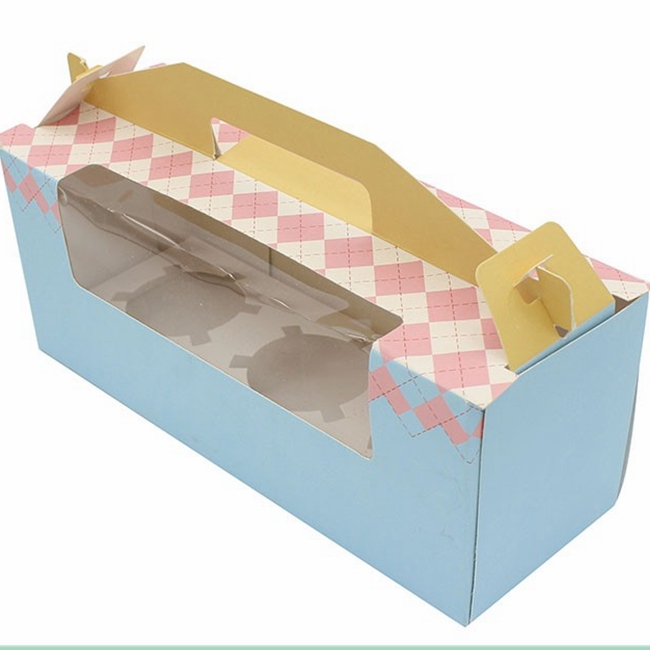 Factory Coated One Side Custom Logo Folding Paper Lunch Packaging Box PVC with Window