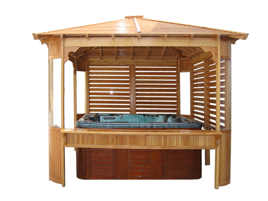 Hot Sale Fashionable Hot Tub Outdoor Wood Gazebo (SR892)