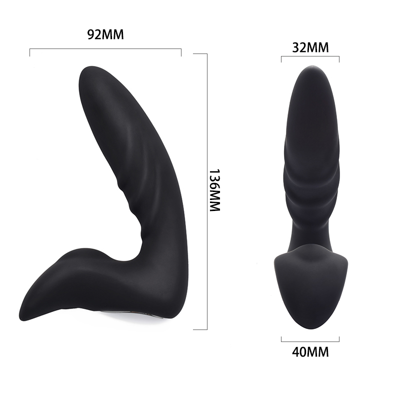 Upgraded Remote Control 12 Speeds Vibrating G Spot Vibrator Anal Sex Toy for Couple