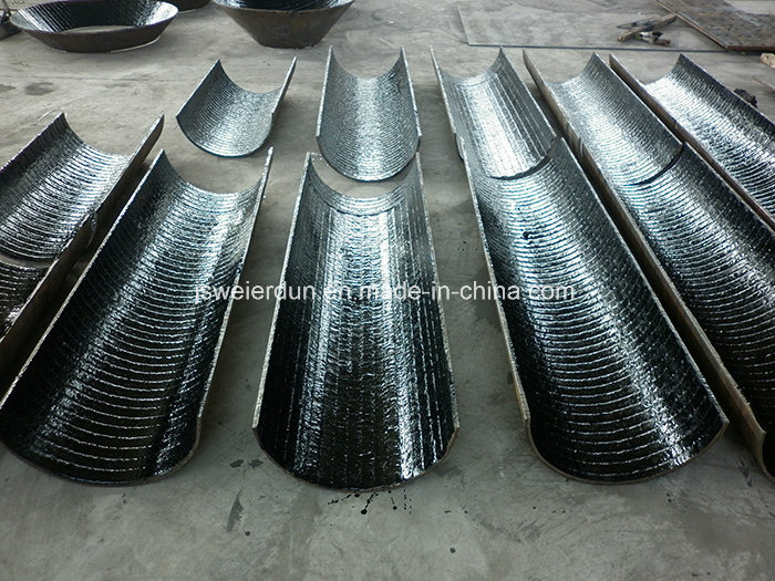 Open Arc Welding Chromium Carbide Hardfacing Wear Plate for Feeding Chute